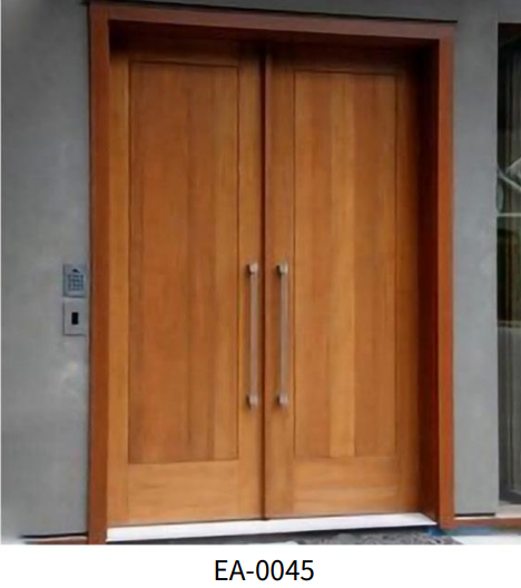 Porte d'entrée double battant en bois massif