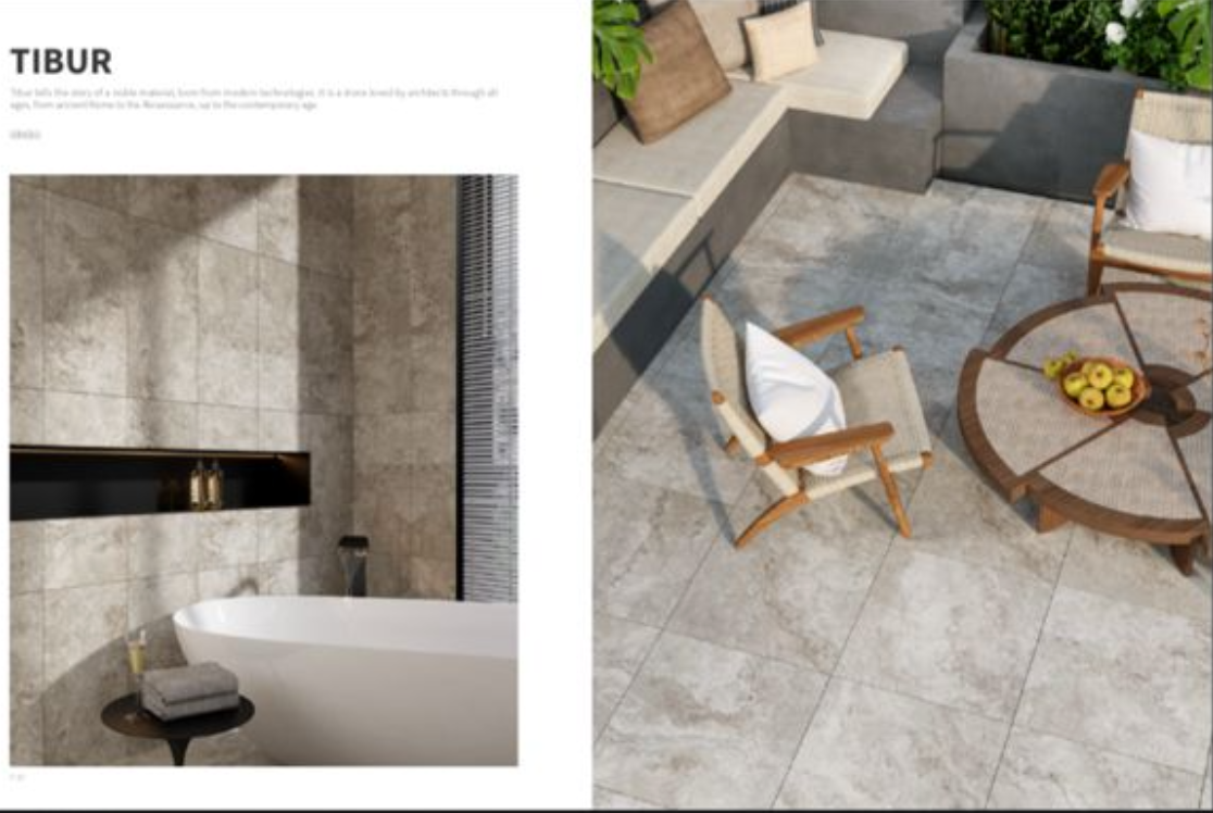 Carrelage grès cérame effet pierre Tibur