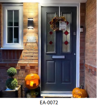 Porte d'entrée en PVC ou composite avec vitrage décoratif