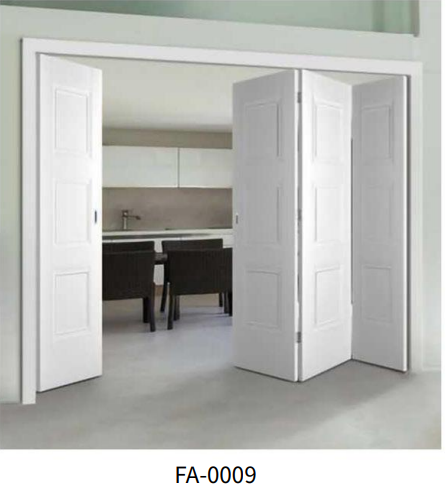 Porte pliante intérieure blanche à 4 panneaux