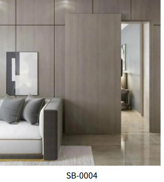 Porte coulissante intérieure en bois stratifié aspect chêne clair