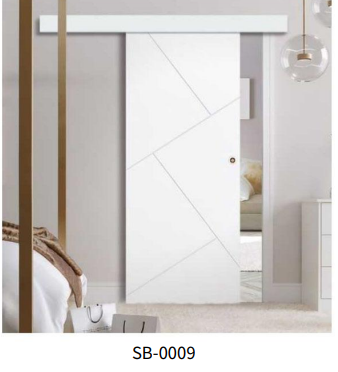 Porte coulissante intérieure moderne avec motifs géométriques