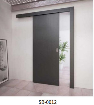 Porte coulissante intérieure en bois massif ou MDF laqué