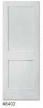 Porte intérieure à panneaux blancs (2 panneaux)