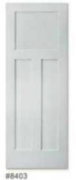 Porte d'intérieur à panneaux style Shaker (3 panneaux)