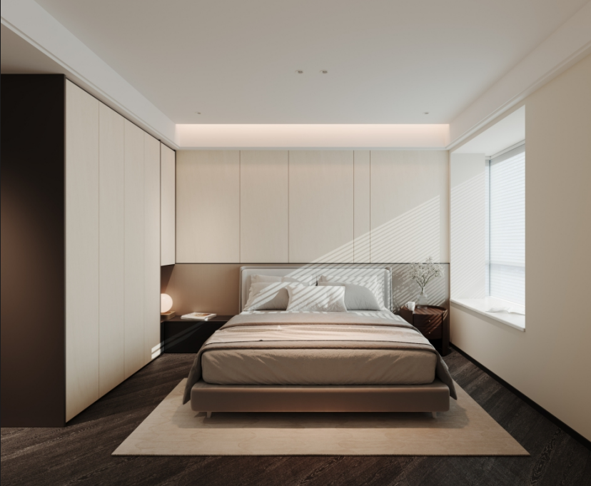 Parquet stratifié imitation bois foncé