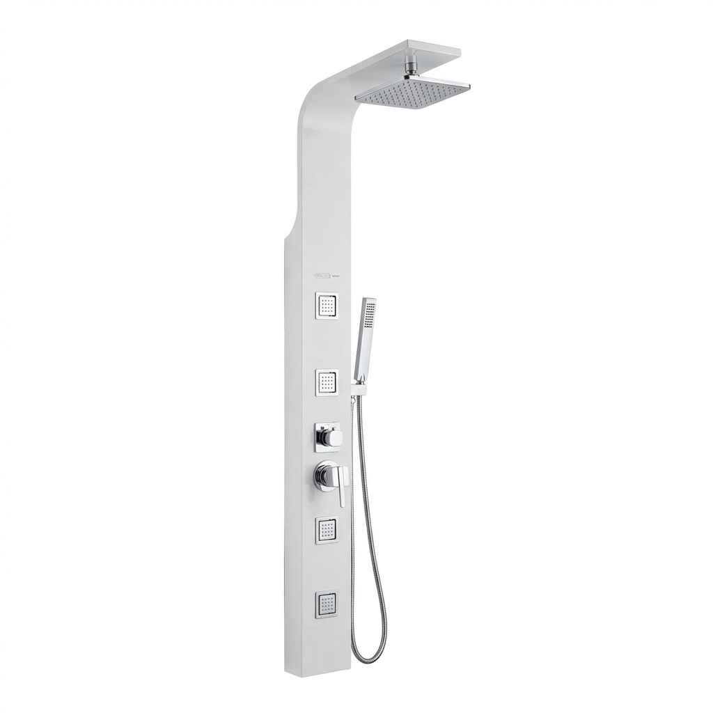 Colonne de douche hydromassante avec pommeau de tête et jets