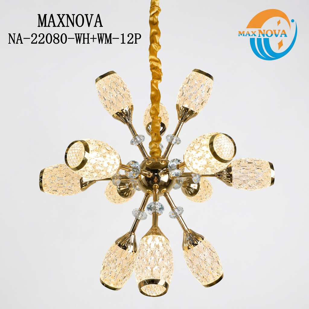 Lustre Etoilé Moderne MAXNOVA NA-22080-WH+WM-12P