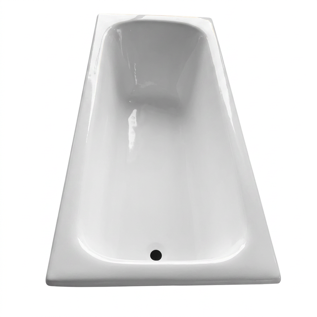 Baignoire en Acier Émaillé Rectangulaire Blanche