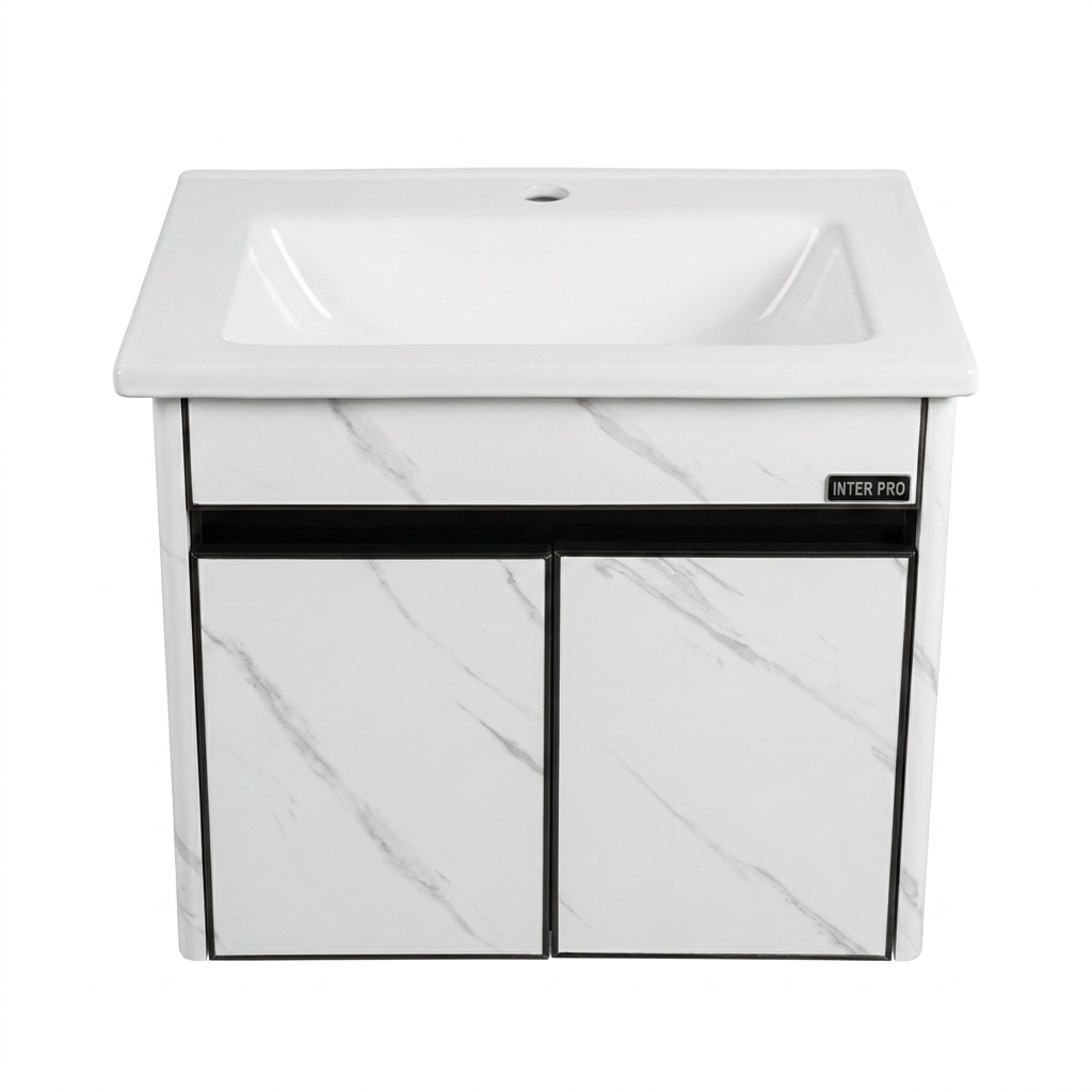 Meuble sous-vasque avec lavabo intégré INTER PRO (Imitation Marbre)