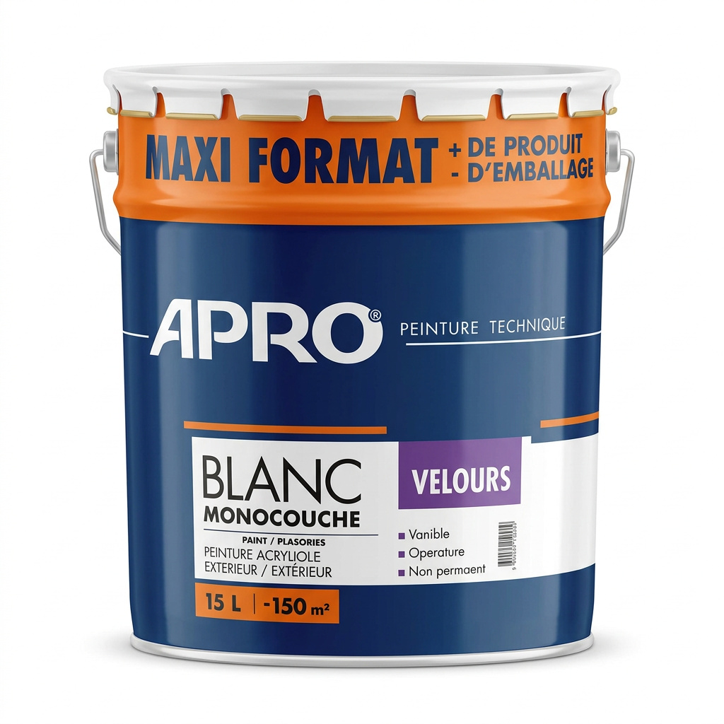 Peinture Acrylique Monocouche APRO Blanc Velours Maxi Format