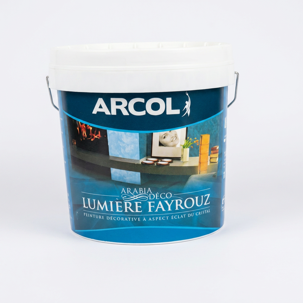 ARCOL Arabia Deco Lumière Fayrouz - Peinture Décorative à Aspect Éclat du Cristal