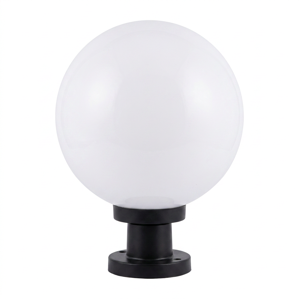 Luminaire sphérique d'extérieur sur potelet (Globe lumineux)