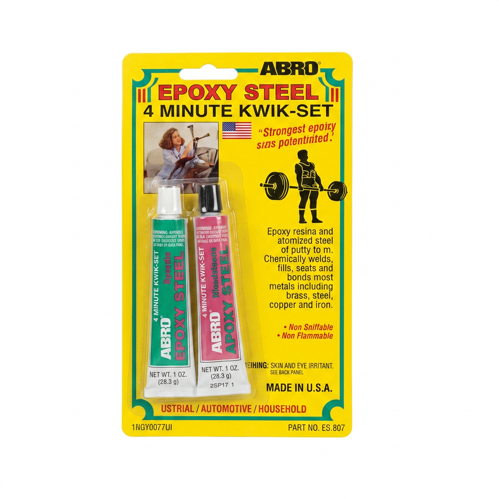 ABRO 10 Minute Epoxy Steel Adhesive Colle epoxitea 2 te