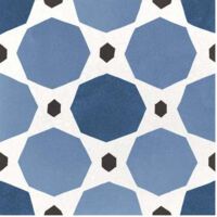 Carrelage grès cérame effet carreau ciment Caprice Deco Colours Sapphire 20x20 cm Bleu - Mat - boîte de 1 m2 - Photo 5